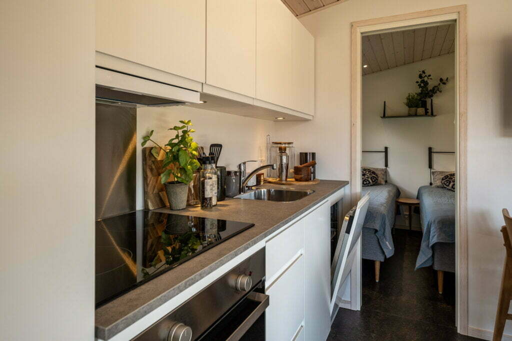 Kækken i Premium Strandhytte på Feddet Strand Resort