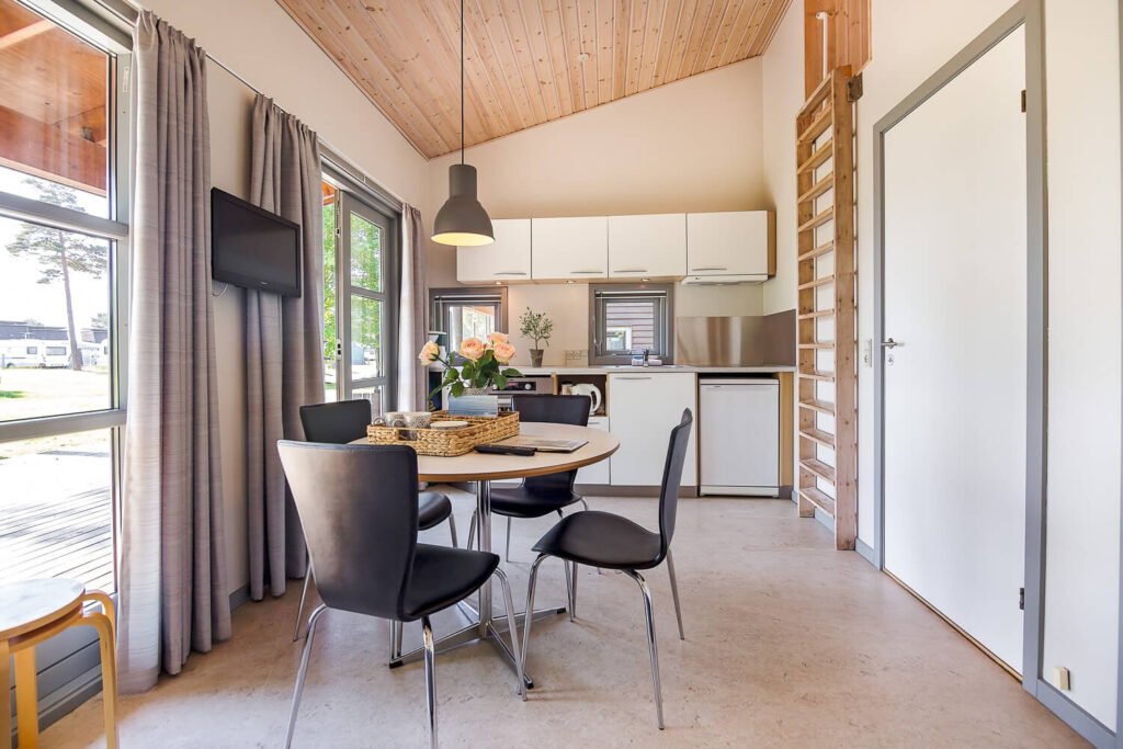 Hytte med spiseplads