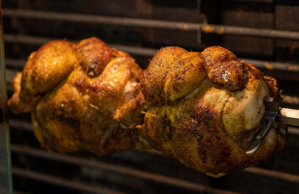 Grillkyllinger på spyd