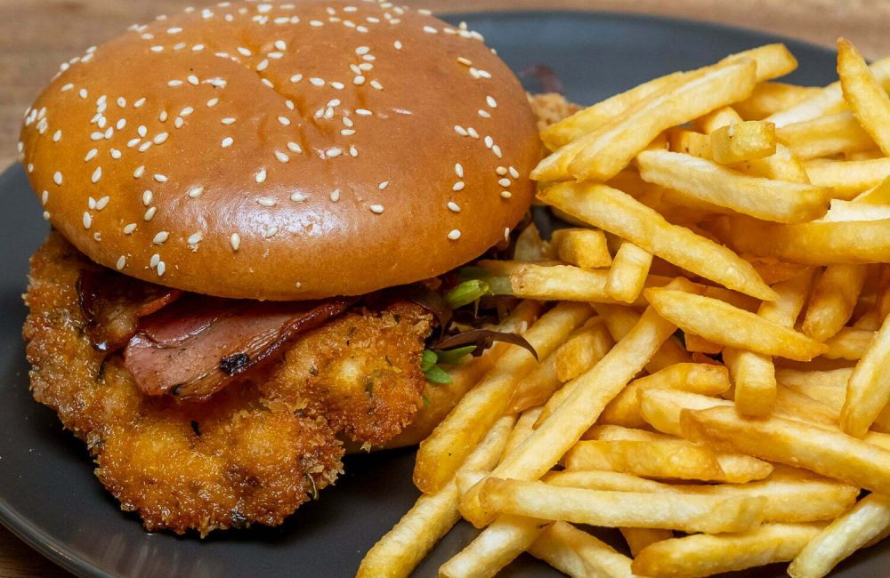 Kyllingeburger fra BurgerBaren på Feddet