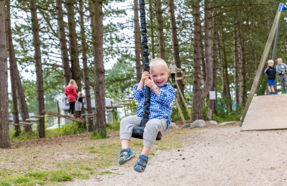 Dreng på svævebane